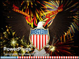 PowerPoint Template - us emblem over fireworks