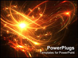 PowerPoint Template - Fireworks display with bright orange and yellow colors
