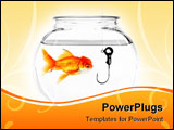 PowerPoint Template - Hook in a Fish Bowl Concept of Being Taken Advantage Of