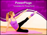 PowerPoint Template - Young beautiful fitness girl exercising in the gym