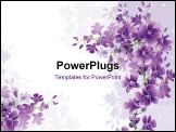 PowerPoint Template - Page layout of purple orchids with possible text placement.