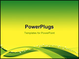 PowerPoint Template - Flow Background with yellow-green waves and blend effects