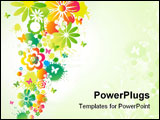 PowerPoint Template - High details vector illustration of flower background.