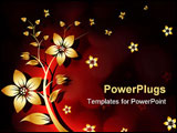 PowerPoint Template - Abstract Background with flower and butterfly for your design