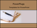 PowerPoint Template - Folder and pen on the table