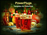 PowerPoint Template - Still life with hot drink with Christmas cookies