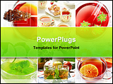 PowerPoint Template - collage of natural herbal tea with fruits