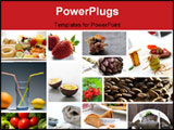 PowerPoint Template - Gourmet food collage from a restaurant. Variety of luxury food.