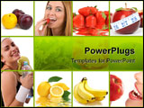 PowerPoint Template - A healthy lifestyle concept. Diet and fitness