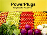 PowerPoint Template - piles of fruits and vegetables at the store