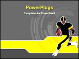 PowerPoint Template - image of an illustrated american footballer