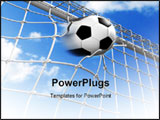 PowerPoint Template - goooooal! Ball hitting the net