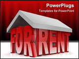 PowerPoint Template - Property for rent concept 3d isolated illustration