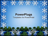 PowerPoint Template - 3D Image and illustration composition for Christmas card background or border