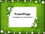 PowerPoint Template - Grunge paper in scrapbooking style with bunch of flowers