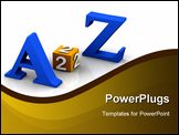 PowerPoint Template - Three dimensional Shape Letters from A to Z