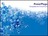 PowerPoint Template - Blue icicles on frosty background.
