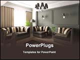 PowerPoint Template - close view of a drawing room