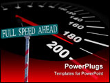 PowerPoint Template - A speedometer showing a vehicle