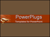 PowerPoint Template - Timber Picnic table on tan & brown background