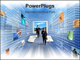 PowerPoint Template - Business men and the future