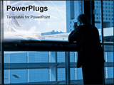 PowerPoint Template - business man standing by the window