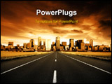 PowerPoint Template - A Highway heading towards a polluted city