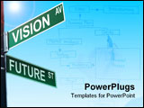 PowerPoint Template - Business slogans on a road and street signs sign exit