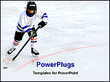 PowerPoint Template - hockey player playing on ice
