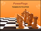 PowerPoint Template - chess pieces on the board at the start of the game