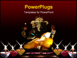 PowerPoint Template - statue of ganesha, the god of education, knowledge and wisdom in the hindu mythology