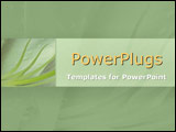 PowerPoint Template - Delicious apple green plant with long curved leaves