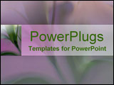 PowerPoint Template - elegant  long stemmed mauve and green lily-like flower