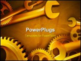 PowerPoint Template - Beautiful gears and wrenches in an illustration