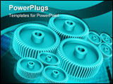 PowerPoint Template - Digital illustration of gear in color background