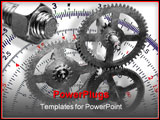 PowerPoint Template - symbols of engineering and designing - gears and bolt and nut - construction of machinery