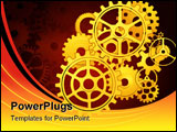 PowerPoint Template - Illustration vector of gears in motion.