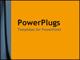 PowerPoint Template - Blue/gray side curve on smart yellow