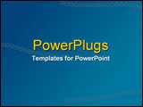 PowerPoint Template - Chain link implication on gradient blue