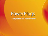 PowerPoint Template - Red and orange side curves against a yellow gradie