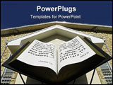 PowerPoint Template - Replica giant bible in front of a church