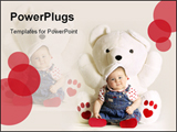 PowerPoint Template - Baby and white teddy