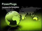 PowerPoint Template - 3d globe in front of world map
