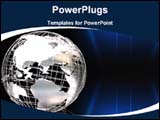 PowerPoint Template - metallic globe with wire frame