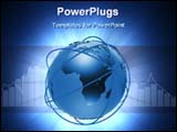 PowerPoint Template - glowing globe showing communication