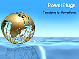 PowerPoint Template - a globe on the ocean