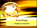 PowerPoint Template - a wirefram golden globe