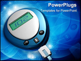 PowerPoint Template - Digital illustration of glucose meter in color background