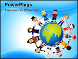 PowerPoint Template - Kids Of The World Illustration. Friendship Collection.