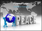 PowerPoint Template - Peace with men. 3d Very beautiful three-dimensional illustration.
